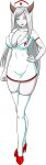 1girl ale-mangekyo big_breasts breasts cleavage female female_only full_body kaguya_ootsutsuki naruto nurse nurse_cap nurse_uniform solo