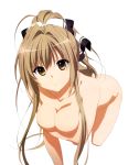 amagi_brilliant_park artist_request brown_eyes brown_hair crawling nude ribbon sento_isuzu