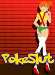 ass blue_eyes jimryu jimryu_(artist) misty pokemon shorts smile