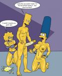 bart_simpson bound bra cum cum_in_mouth incest lisa_simpson marge_simpson milf mother_and_son panties the_fear the_simpsons yellow_skin