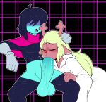  1boy 1girl 2d 2d_(artwork) anthro balls closed_eyes deltarune digital_media_(artwork) duo erection fellatio female female_anthro hair_over_eyes hetero human human/anthro kris_(dark_world_form) kris_(deltarune) male male/female male_human male_kris_(deltarune) mehdrawings noelle_holiday oral penis reindeer sequence sequential sex straight undertale_(series) video_game_character video_games 