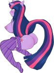 ass blush breasts cutie_mark equine female friendship_is_magic furry hair horn horse large_breasts long_hair multicolored_hair my_little_pony nipples open_mouth pony purple_eyes purple_hair solo stockings tail tehbuttercookie tongue twilight_sparkle_(mlp) unicorn