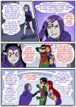 comic dc_comics dick_grayson emotion_sickness_(teen_titans) incognitymous_(artist) koriand'r rachel_roth raven_(dc) robin starfire tagme teen_titans