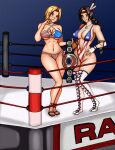  2girls aew all_elite_wrestling alluring american_flag_bikini american_flag_print belt champion championship_belt crossover dead_or_alive deviantart hentai-foundry jaycee julia_chang kyunamaori monday_night_raw namco sling_bikini team_ninja tecmo tekken tekken_7 tekken_tag_tournament_2 tina_armstrong wrestler wrestling wrestling_ring wwe wwe_diva wwe_divas xwf 