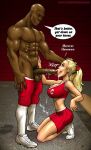  blonde_hair cheerleader comic dark-skinned_male dark_skin erection fellatio hair interracial john_persons kitty_summers oral pubic_hair samson_west the_pit 