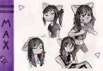  1girl anthro anthro_only black_hair character_name copycat_(webtoon) dimabelle female_only furry furry_female max_(copycat) reference_sheet webtoon 