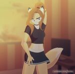 alluring animated anthro breasts cute_fangs dancing doja_cat eipril elisabeth_(character) elisabeth_(eipril) fluffy_tail furry long_hair loop music nipples nude pussy skirt solo sound video webm