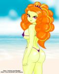 1girl adagio_dazzle adagio_dazzle_(eg) ass beach bikini chuyryu equestria_girls female female_only friendship_is_magic long_hair mostly_nude my_little_pony older older_female outdoor outside sideboob solo standing swimsuit young_adult young_adult_female young_adult_woman