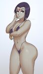 1girl bikini dc_comics nipples phat_smash purple_hair raven_(dc) tagme teen_titans