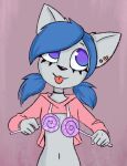  blue_hair dimabelle furry furry_female lollipop 