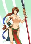 2012 alluring breasts halberd headband namco nopeavi seong_mi-na seung_mina smile soul_calibur soul_calibur_ii soul_calibur_iii soulcalibur soulcalibur_iii topless weapon