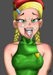 braceface breasts cammy_white cosplay cum dimsumboy22 erect_nipples female semen sharon_spitz solo street_fighter