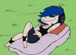 blue_hair female gif marie_kanker solo