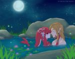 breath_of_the_wild link mipha sex the_legend_of_zelda waterfall zora