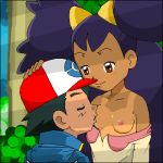 gif ash_ketchum bloggerman iris iris_(pokemon) pokemon satoshi_(pokemon) sucking