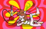  1girl breasts cat cattanooga_cats feline female female_only furry hanna*barbera hanna-barbera hookah insertion kitty_jo krezz_karavan long_hair nipples nude psychedelic pussy pussy_juice red_hair solo_female vaginal_insertion 