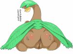 all_fours anus blush female fingering furry huge_ass japanese_text looking_at_viewer nezumi nezunezu nude obese overweight plump plump_labia pokemon pussy red_eyes solo text translation_request tropius