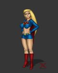 big_breasts blonde_hair blue_eyes breasts dc dcau erect_nipples supergirl xpov