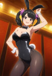 1girl alluring black_hair brown_eyes bunny_outfit cleavage ling_xiaoyu medium_breasts namco playboy_bunny_leotard tekken tekken_3 tekken_4 tekken_5_dark_resurrection tekken_7 tekken_8 tekken_blood_vengeance tekken_tag_tournament tekken_tag_tournament_2 twin_tails wolf_(artist)