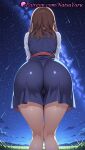 1girl 1girl 1girls 2025 ai ai_assisted ai_generated anime anime_style ass ass ass_focus atsuko_kagari back belt blue_dress brown_hair cameltoe dress facing_away female_focus female_only from_behind from_below grass hentai high_quality high_res high_res high_resolution huge_ass juicy_butt kneepits large_ass leaning_forward legs little_witch_academia long_hair long_sleeves luna_nova_school_uniform meteor_shower natsuyoru night night_sky outside patreon pinafore_dress pleated_skirt school_uniform shiny shirt shooting_star skirt sky sleeveless sleeveless_dress solo_female stable_diffusion standing star_(sky) starry_sky thigh_gap thighs voluptuous voluptuous_female white_shirt