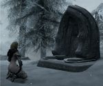  1girl huge_ass meditation nord skyrim thong 