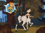 2025 anus arrow arrows ass back cartoon_network centauress dezetaka four_legs heather_(tdi) horse horse_girl horse_tail hybrid izzy_(tdi) pussy sideboob teletoon total_drama_island