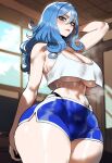 1female ai_generated blue_hair curvy curvy_female fairy_tail juvia_lockser juvia_loxar