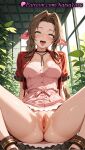 1girl 1girl 1girls 2025 aerith_gainsborough ahegao ai ai_assisted ai_generated anime anime_style anus anus arms_behind_back artist_name ass bangs big_breasts blush bolo_tie bottomless bow braid braided_ponytail breasts brown_hair bust choker cleavage clitoral_hood clitoris clothes_lift cropped_jacket dress dress_lift feet_out_of_frame female_focus female_only final_fantasy final_fantasy_vii final_fantasy_vii_remake green_eyes hair_bow hentai high_quality high_res high_res high_resolution indoors jacket jewelry juicy_butt labia_majora legs lipstick long_hair looking_at_viewer makeup medium_breasts natsuyoru no_panties non-asian open_clothes open_jacket open_mouth parted_bangs patreon pink_bow pink_dress plant presenting pussy pussy pussy_lips pussy_peek red_jacket ribbon rolling_eyes saliva short_sleeves sidelocks sitting smile solo_female spread_legs stable_diffusion sweat thighs tongue tongue_out uncensored upper_teeth_only voluptuous voluptuous_female vulva