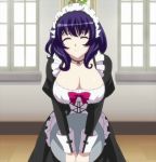 big_breasts breasts cleavage closed_eyes high_res maid screencap seikon_no_qwaser stitched yamanobe_tomo