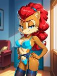 1girl ai_generated alicia_acorn archie_comics bra chipmunk female female_solo foxknightyouko lingerie milf mobian panties posing solo sonic sonic_the_hedgehog_(archie) sonic_the_hedgehog_(comics) sonic_the_hedgehog_(series) stockings