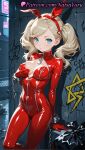 1girl 1girl 1girls 2025 against_wall ai ai_assisted ai_generated animal_ears anime anime_style ann_takamaki atlus bangs big_breasts big_breasts blonde_hair blue_eyes blush bodysuit breasts bunny_ears bust chain chain-link_fence cleavage cleavage_cutout closed_mouth covered_navel covered_nipples crotch_zipper cuffs fake_animal_ears female_focus female_only fence full-length_zipper gloves grabbing_own_breast graffiti hair_ornament hairband hairclip handcuffs hentai high_quality high_res high_res high_resolution impossible_bodysuit latex latex_bodysuit long_hair looking_at_viewer makeup medium_breasts megami_tensei natsuyoru outside partially_unzipped patreon persona persona_5 persona_5_royal rabbit_ears red_bodysuit red_hairband shackles shiny shiny_clothes skin_tight solo_female stable_diffusion standing swept_bangs trash trash_bag twin_tails unzipped voluptuous voluptuous_female zipper zipper_pull_tab