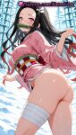 1girl 1girl 1girls 2025 ai ai_assisted ai_generated anime anime_style asa_no_ha_(pattern) asian ass ass bamboo bamboo_forest bandaged_leg bandages big_ass big_breasts big_breasts bit_gag black_hair blush bottomless breasts bust caucasian checkered_sash demon_slayer female_focus female_only forehead forest gag gagged gradient_hair hair_ribbon hentai high_quality high_res high_res high_resolution japanese_clothes juicy_butt kimetsu_no_yaiba kimono kimono_lift leg_wrap legs long_hair long_sleeves looking_at_viewer looking_back medium_breasts mouth_hold multi-colored_hair multicolored_hair natsuyoru nature nezuko_(demon_form) nezuko_kamado no_panties non-asian obi outside patreon pink_eyes pink_kimono pink_ribbon red_hair ribbon sash snow solo_female stable_diffusion standing sweat thighs twisted_torso two-tone_hair underwear very_long_hair voluptuous voluptuous_female wafuku wet white_ribbon wide_sleeves yukata