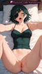 1girl 1girl 1girls 2025 ahegao ai ai_assisted ai_generated anime anime_style anus anus armpits ass ass bangs bare_shoulders bed big_breasts big_breasts black_camisole black_hair blue_eyes blush bottomless breasts bust camisole caucasian chainsaw_man cleavage clitoral_hood clitoris collarbone covered_nipples eyepatch feet_out_of_frame female_focus female_only green_hair half-closed_eyes hentai high_quality high_res high_res high_resolution himeno_(chainsaw_man) indoors juicy_butt labia labia_majora labia_minora legs light-skinned_female looking_at_viewer lying medium_breasts medium_hair natsuyoru navel non-asian on_back on_bed one_eye_covered open_mouth outstretched_arms paipan patreon pillow pov pussy pussy pussy_lips pussy_peek rolling_eyes saliva short_hair solo_female spaghetti_strap spread_arms spread_legs stable_diffusion sweat tank_top teeth thighs tongue tongue_out uncensored upper_teeth_only voluptuous voluptuous_female vulva wig