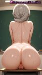 1girl 1girl 1girls 2025 ai ai_assisted ai_generated anime anime_style anus anus ass ass ass_focus back big_ass blonde_hair chair chalkboard classroom cleft_of_venus completely_nude desk facing_away fat_mons female_focus female_only female_solo from_behind grey_hair hair_over_shoulder hentai high_quality high_res high_res high_resolution huge_ass indoors innie_pussy juicy_butt long_hair mature_female median_furrow natsuyoru nude nude_female oiled patreon pussy pussy shaved_vagina shiny shiny_skin shoulder_blades silver_hair sitting solo_female stable_diffusion sweat uncensored uzaki-chan_wa_asobitai! uzaki_tsuki voluptuous voluptuous_female wet