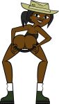 1girl accurate_art_style african_female ass ass codl female_only innie_pussy jasmine_(tdi) tagme total_drama:_pahkitew_island total_drama_island white_background