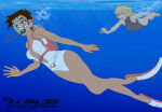 2girls adult_swim alien alien_girl alien_humanoid barefoot big_breasts black_one-piece_swimsuit black_swimsuit breasts bubbles dastigy dc diving feet female female_only fins flippers freediving human humanoid kara_zor-el kryptonian lois_lane lois_lane_(my_adventures_with_superman) mask medium_breasts my_adventures_with_superman ocean one-piece_swimsuit regulator scuba scuba_gear scuba_mask scuba_tank sea supergirl supergirl_(my_adventures_with_superman) superheroine swimming swimming_fins swimsuit toonami underwater warner_brothers water waving white_one-piece_swimsuit