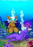 2girls ass bat blaze_the_cat breasts bubbles deep_sea feline female masturbation moaning nude ocean pleasure rouge_the_bat sea sega sonic_(series) sonic_the_hedgehog_(series) tail the1stmoyatia underwater