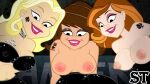 3_girls accurate_art_style backup_singers_(the_looney_tunes_show) blonde_hair breasts breasts_out brown_hair cartoon_network choker dress edit edited erect_nipples grin imminent_sex lipstick looney_tunes midriff milf multiple_girls nipples pov pov_eye_contact prostitution pubes pubic_hair queen_of_spades screencap screenshot screenshot_edit sex_slave smile steca tattoo the_looney_tunes_show thelazyart