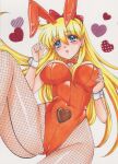 1990s_(style) absurd_res alluring animal_ears bishoujo_senshi_sailor_moon blonde_hair cute detached_collar fake_animal_ears high_res insanely_hot long_hair minako_aino playboy_bunny rabbit_ears rascal_(n119) retro_artstyle sailor_venus wrist_cuffs