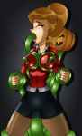 ben_10 covered_nipples erect_nipples gwen_tennyson halloween hard_nipples jack-o'-lantern monster pumpkin rape shiny shiny_skin skirt solo tentacle tentacle_sex tentacles x^j^kny x^j^kny_(artist)