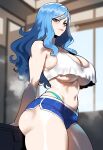 1female ai_generated blue_hair curvy curvy_female fairy_tail juvia_lockser juvia_loxar