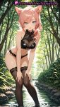 1girl 1girl 1girls 2025 ai ai_assisted ai_generated animal_ear_fluff animal_ears anime anime_style bamboo bangs bare_arms bare_shoulders bent_over big_breasts big_breasts black_bra black_legwear black_panties black_thighhighs blue_eyes bra breasts brown_thighhighs bust cat_ears cat_girl choker cleavage collar crop_top day eclair_farron feet_out_of_frame female_focus female_only final_fantasy forest hair_over_shoulder halterneck hands_on_own_knees hands_on_own_thighs hentai high_quality high_res high_res high_resolution lace lace-trimmed_bra lace-trimmed_legwear lace-trimmed_panties lace-trimmed_thighhighs lace_trim leaning_forward lightning_returns:_final_fantasy_xiii lingerie long_hair looking_at_viewer medium_breasts natsuyoru nature navel outside panties panties patreon pink_hair pond river see-through see-through_cleavage side_ponytail sleeveless smile solo_female stable_diffusion standing stockings stomach string_panties thighs tongue tongue_out tree underwear underwear_only voluptuous voluptuous_female wading water wet