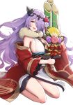 1girl 1girl alluring alternate_costume big_breasts breasts camilla_(fire_emblem) camilla_(new_year)_(fire_emblem) cleavage female_only fire_emblem fire_emblem_fates fire_emblem_heroes flower gonzarez hair_flower hair_ornament hair_over_one_eye high_res long_hair looking_at_viewer new_year nintendo official_alternate_costume pink_eyes purple_hair sideboob smile thighs