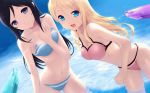 2girls animated_gif aragaki_ayase bikini black_hair blonde blue_eyes bodypaint breasts cait fang gif hair hair_ornament hairclip kousaka_kirino leaning_forward long_hair mizugi multiple_girls navel nipples nude open_mouth orange_hair ore_no_imouto_ga_konna_ni_kawaii_wake_ga_nai pov pussy torn_clothes uncensored vagina wallpaper water water_gun wet