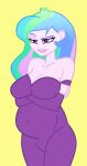 09111 bedroom_eyes blue_hair equestria_girls green_hair humanized multicolored_hair my_little_pony:_friendship_is_magic naughty_face pregnant pregnant_belly pregnant_female princess_celestia princess_celestia_(mlp) purple_hair