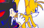 fakerface_(artist) furry gay grope male miles_"tails"_prower shadow_the_hedgehog shails