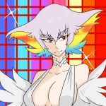 1girl breasts dress first_porn_of_character kill_la_kill kiryuuin_ragyo milf multicolored_hair ragyo_kiryuuin