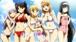 6+girls amisaki_ryouko aqua_eyes arcueid_brunestud bangs bikini black_hair blue_eyes blue_sky brown_eyes brown_hair caren_ortensia carnival_phantasm cleavage crossover fate/hollow_ataraxia fate/stay_night fate_(series) female gray_hair high_res illyasviel_von_einzbern karen_ortensia long_hair mizugi multiple_girls ocean oppai outside pussy red_eyes saber tohno_akiha tohsaka_rin tsukihime twin_tails type-moon uncensored water white_hair