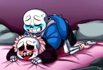  2boys ahegao alternate_universe animated_skeleton blue_blush blush blushing duo from_behind kinky_spy kustard mounting on_bed penetration pleasure_face sans sans_(underfell) sans_(undertale) sans_au sanscest skeleton sweat sweating underfell undertale undertale_au undertale_fanfiction video_games yaoi 