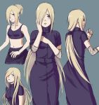 blonde_hair blue_eyes blush envoychinaberry hair_over_eye hair_over_one_eye highres ino_yamanaka long_hair naruto naruto:_road_to_ninja naruto_shippuuden navel shy very_long_hair